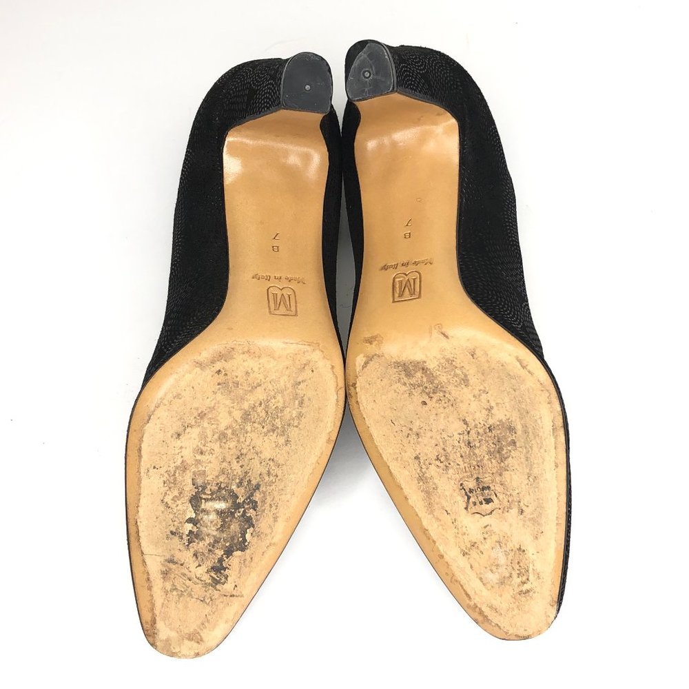 BRUNO MAGLI Black Circle Motif Pumps #939 - Picture 7 of 8